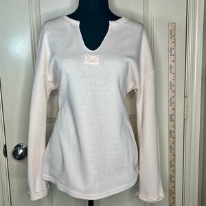 Merokeety Cream V-Neck Top